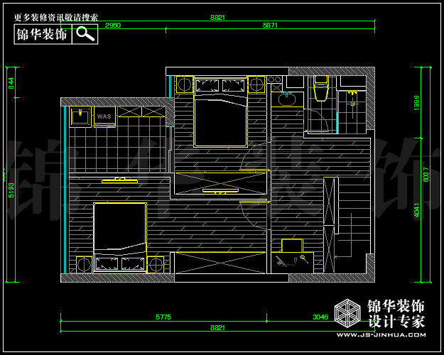 德盈國際廣場C2戶型65平米 戶型